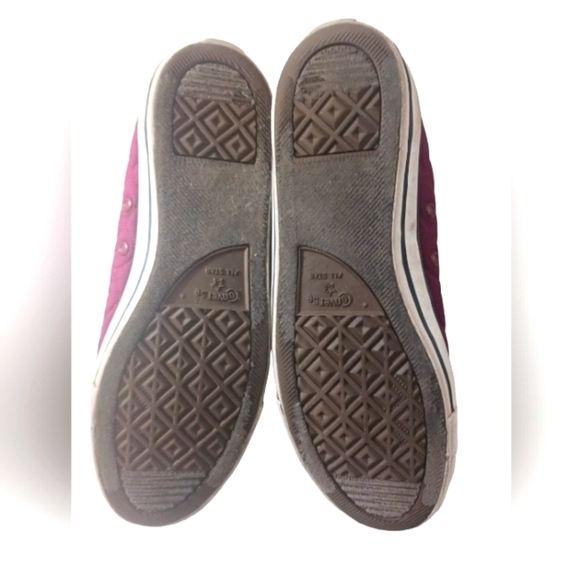 Converse Chuck Taylor Quilted Burgundy High Tops Men's size 8.5 - Picture 9 of 11